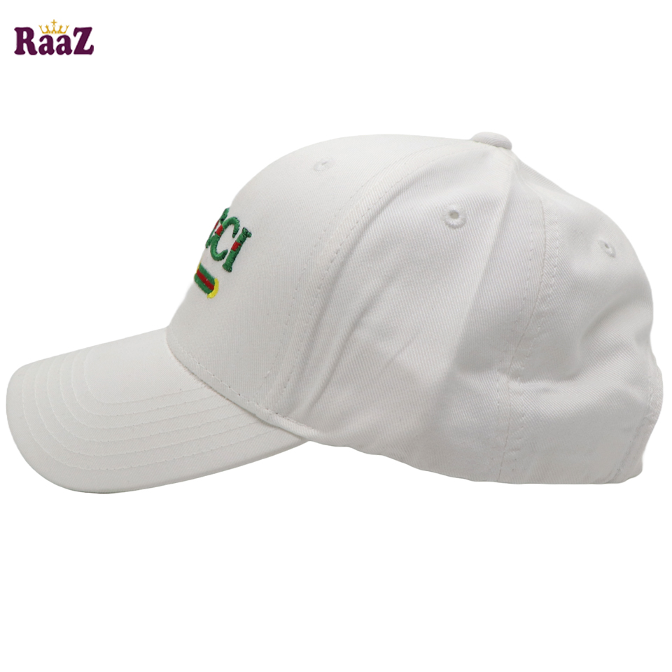 Picture of White Embroidery Logo Premium Curved Visor Cap