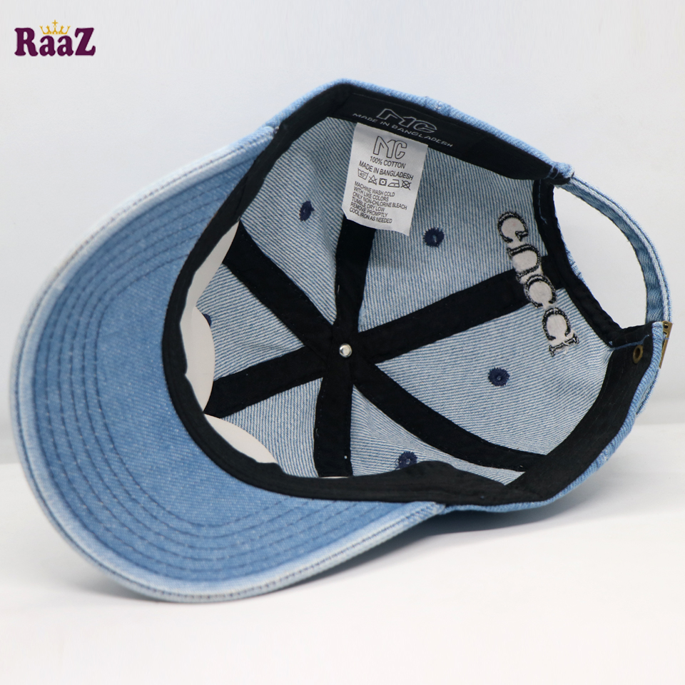 Picture of Premium Denim Brand Embroidery Logo Curved Cap