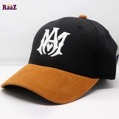 Picture of Amiri Embroidery Logo Velvet Curved Cap