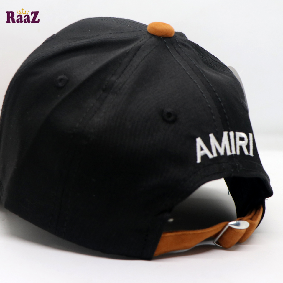 Picture of Amiri Embroidery Logo Velvet Curved Cap