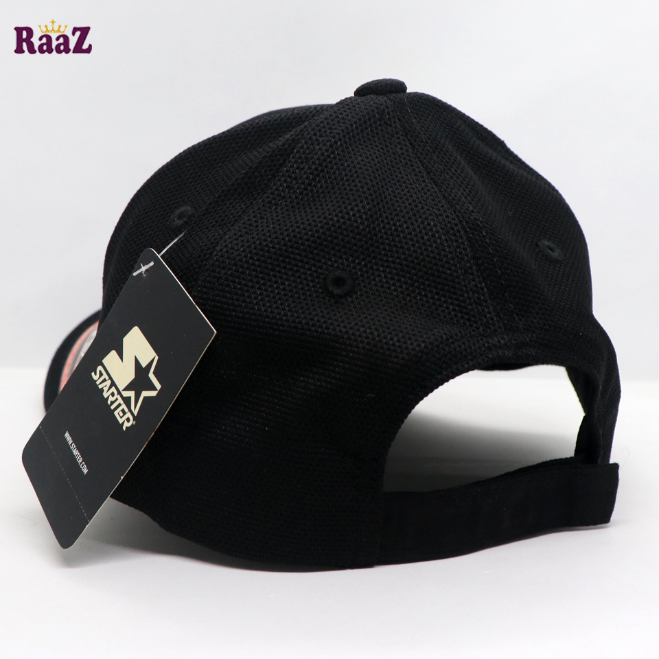 Picture of Black Cotton Adjustable Baseball Cap For Men And Women