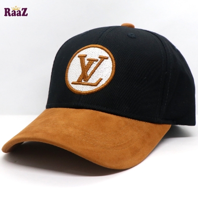 Picture of Black And Brown Velvet Cotton Adjustable Baseball Cap For Men And Women