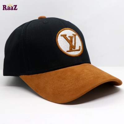 Picture of Black And Brown Velvet Cotton Adjustable Baseball Cap For Men And Women