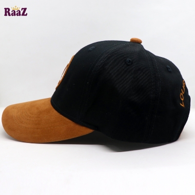 Picture of Black And Brown Velvet Cotton Adjustable Baseball Cap For Men And Women