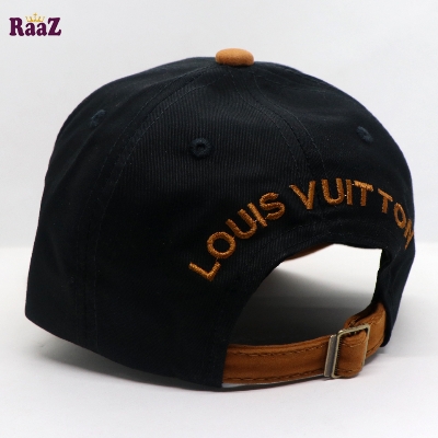 Picture of Black And Brown Velvet Cotton Adjustable Baseball Cap For Men And Women