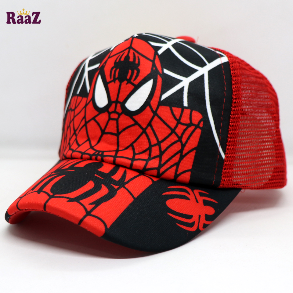 Picture of Spiderman Black Red Foam Net Baseball Kids Cap