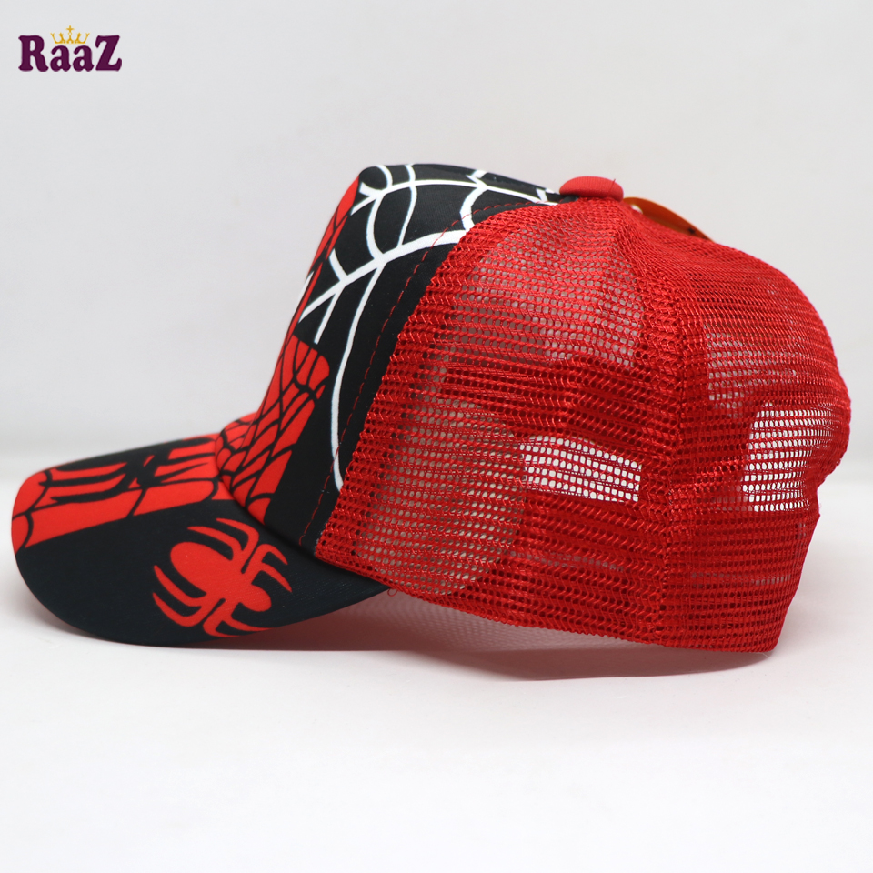 Picture of Spiderman Black Red Foam Net Baseball Kids Cap