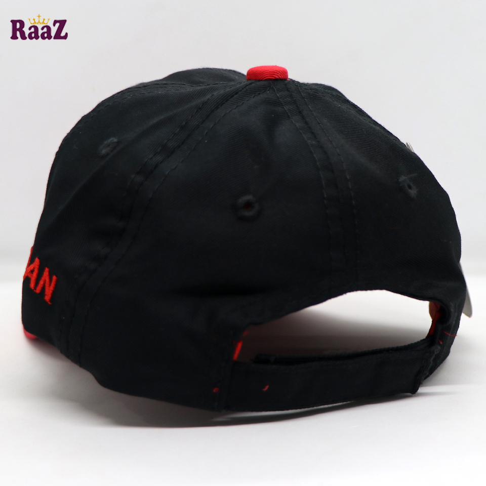 Picture of Black Red Embroidery Logo Two Tone Kids Cap
