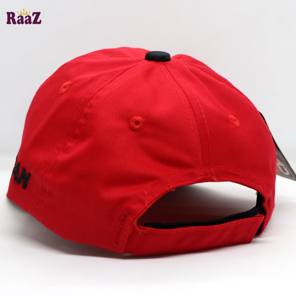 Picture of Red Black Embroidery Logo Two Tone Kids Cap