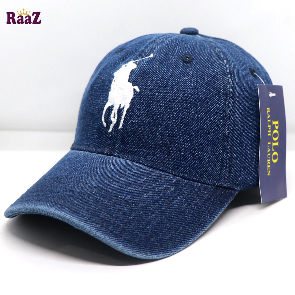 Picture of Navy Blue Wash Denim Export US Polo Cap For Men And Women