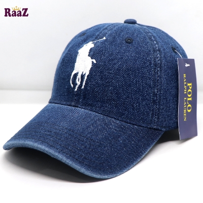 Picture of Navy Blue Wash Denim Export US Polo Cap For Men And Women