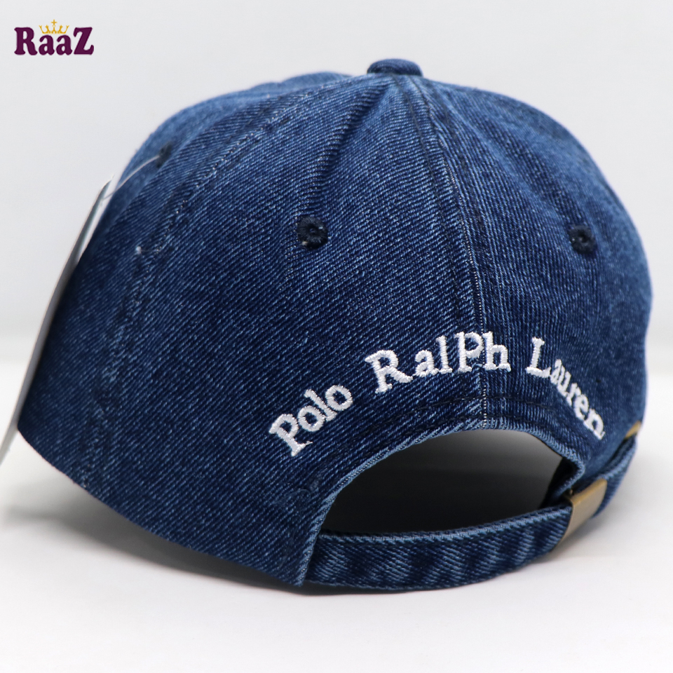 Picture of Navy Blue Wash Denim Export US Polo Cap For Men And Women