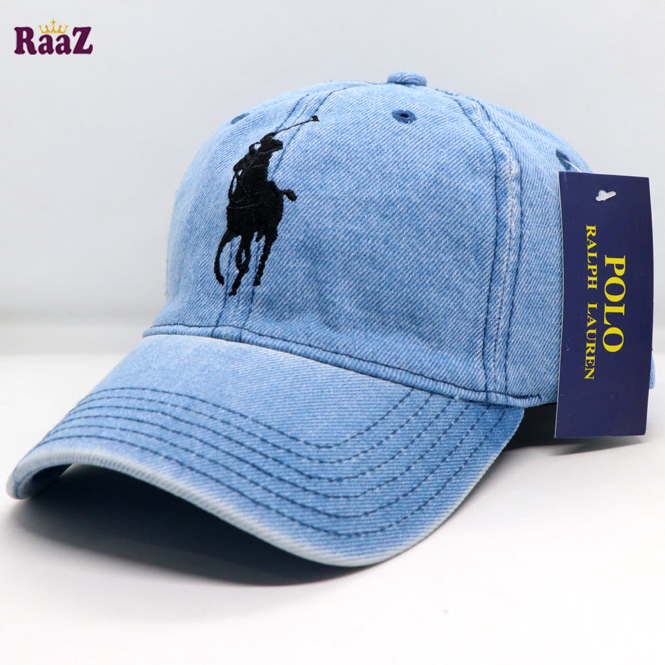 Picture of Navy Blue Wash Denim Export US Polo Cap For Men And Women