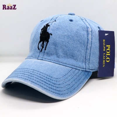 Picture of Navy Blue Wash Denim Export US Polo Cap For Men And Women