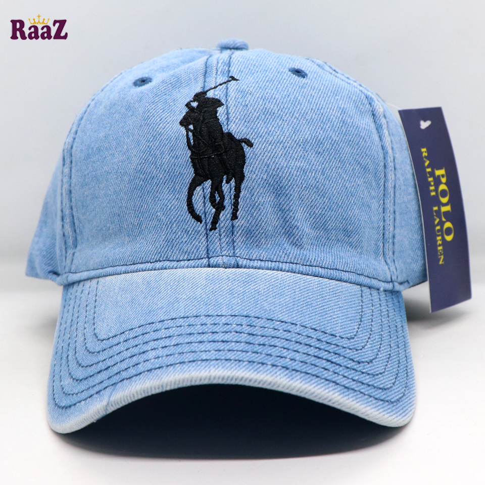 Picture of Navy Blue Wash Denim Export US Polo Cap For Men And Women