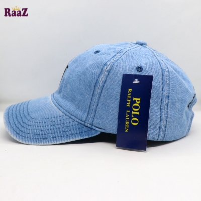 Picture of Navy Blue Wash Denim Export US Polo Cap For Men And Women