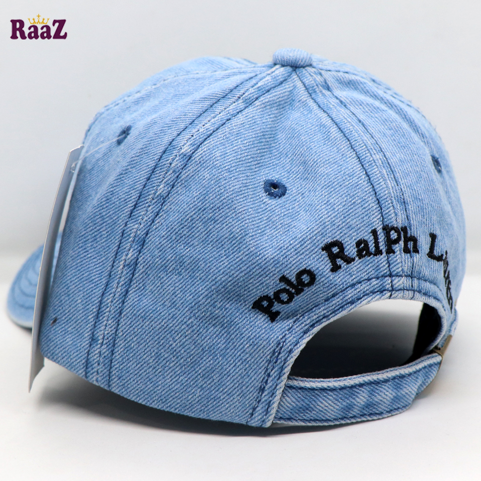 Picture of Navy Blue Wash Denim Export US Polo Cap For Men And Women