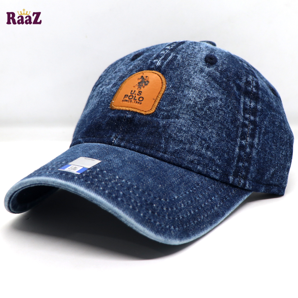 Picture of Navy Blue Denim Us Polo Snapback Baseball Cap For Men