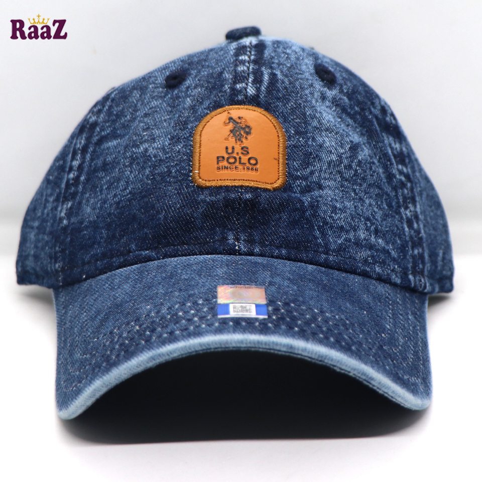 Picture of Navy Blue Denim Us Polo Snapback Baseball Cap For Men