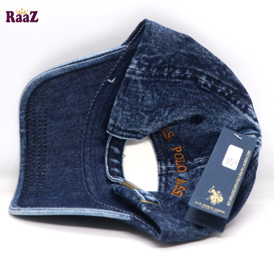 Picture of Navy Blue Denim Us Polo Snapback Baseball Cap For Men