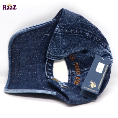 Picture of Navy Blue Denim Us Polo Snapback Baseball Cap For Men