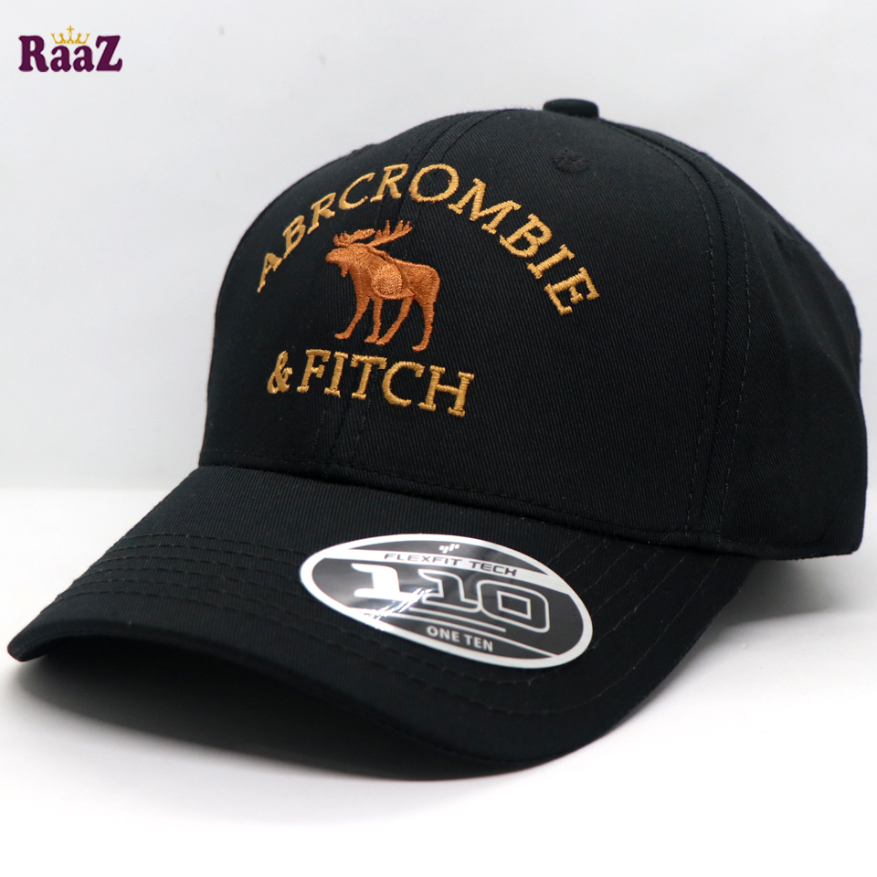 Picture of Black Abercrombie Cotton Baseball Cap For Men