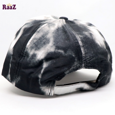 Picture of Microfiber Polyester Dye Print Black and White Baseball Cap For Men