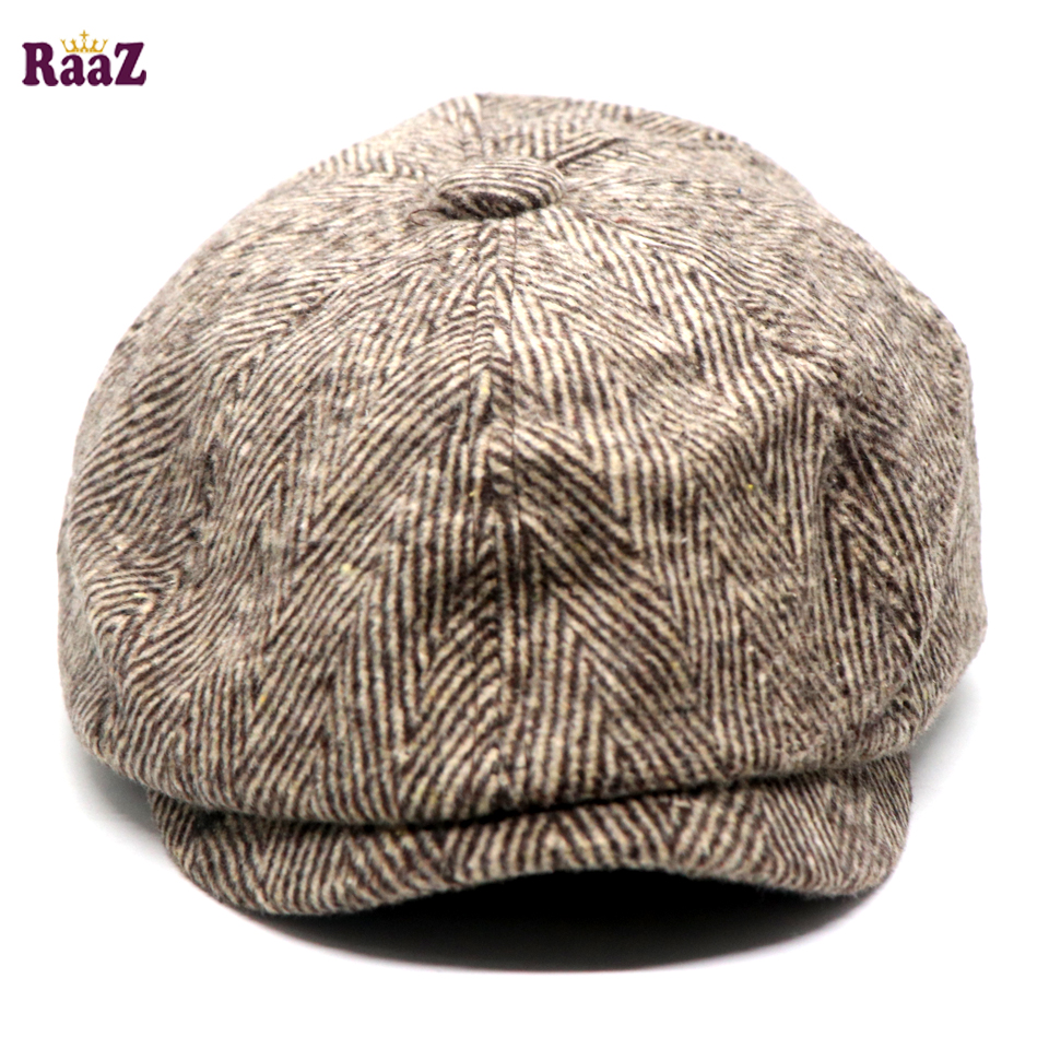 Picture of Men's Flat Top Hat Ivy Gatsby Driving Cap Autumn Winter Newsboy Hat Octagonal Hats