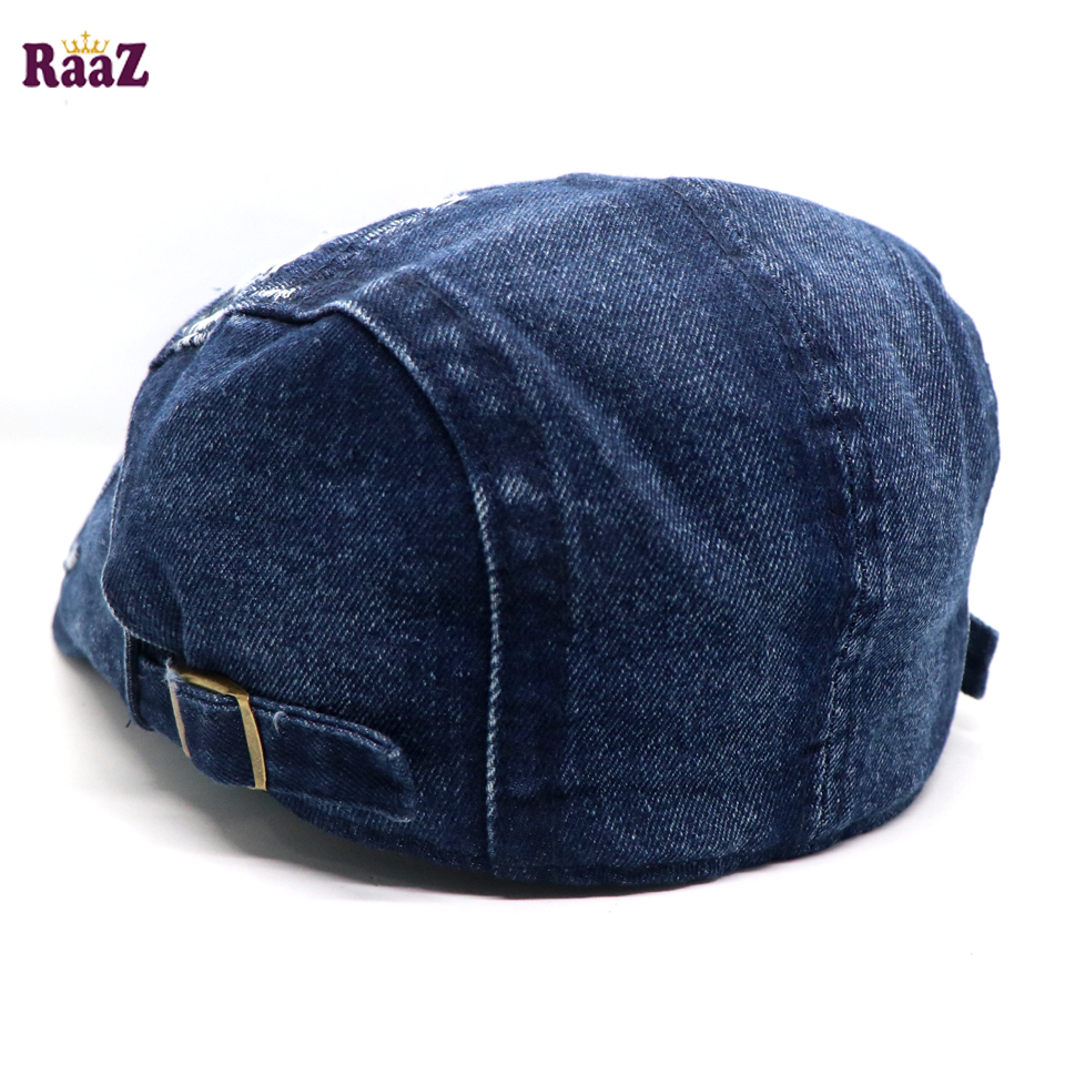 Picture of Dark Blue Denim Ripped Jeans Seasonal Golf Cap