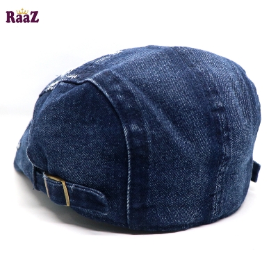 Picture of Dark Blue Denim Ripped Jeans Seasonal Golf Cap