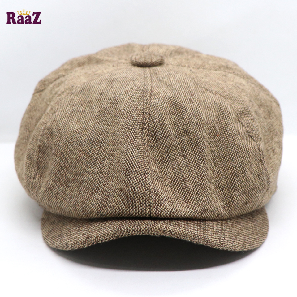 Picture of Men's Flat Top Hat Ivy Gatsby Driving Cap Autumn Winter Newsboy Hat Octagonal Hats