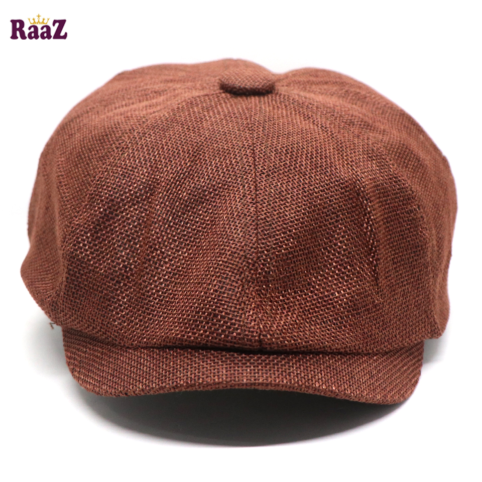 Picture of Coffee Men's Flat Top Hat Ivy Gatsby Driving Cap Autumn Winter Newsboy Hat Octagonal Hats