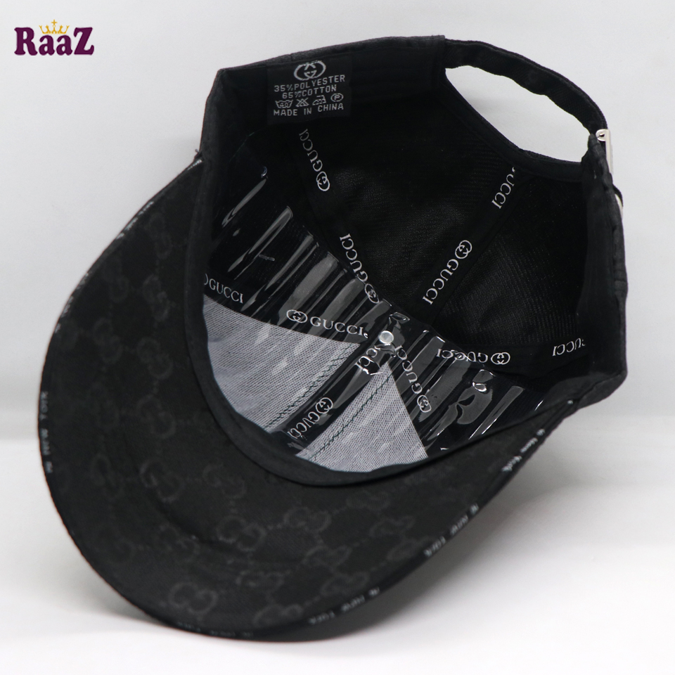 Picture of Black GG Embroidery Logo Red Green Stripe Imported Premium Cap