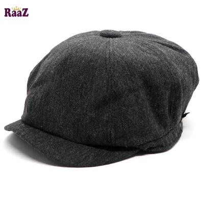 Picture of Black Men's Flat Top Hat Ivy Gatsby Driving Cap Autumn Winter Newsboy Hat Octagonal Hats