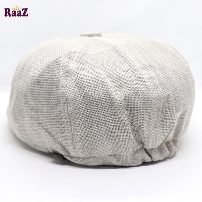 Picture of White Men's Flat Top Hat Ivy Gatsby Driving Cap Autumn Winter Newsboy Hat Octagonal Hats