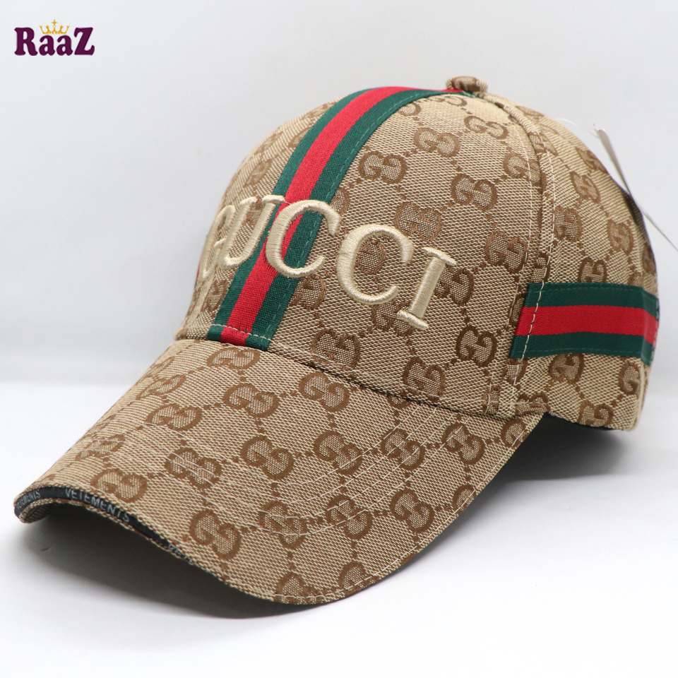 Picture of GG Embroidery Logo Red Green Stripe Imported Premium Cap