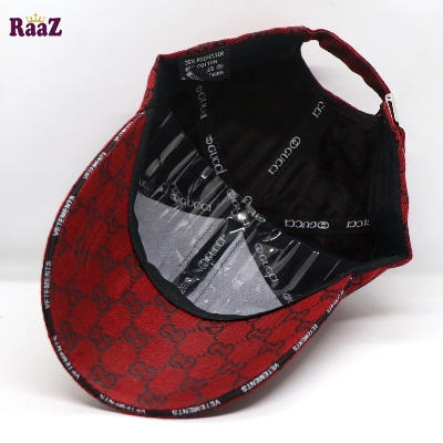 Picture of Maroon GG Embroidery Logo Red Green Stripe Imported Premium Cap