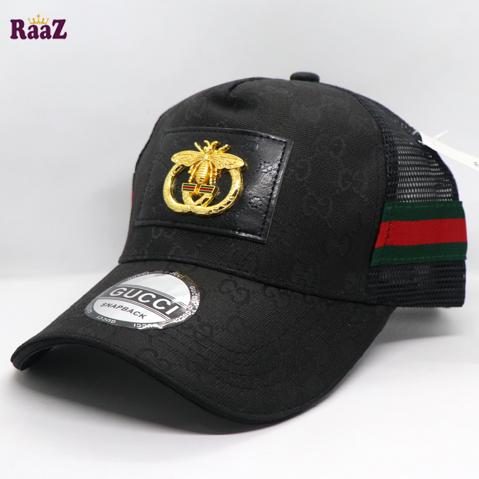 Picture of Black Half Net GG Metal Logo Premium Imported Cap
