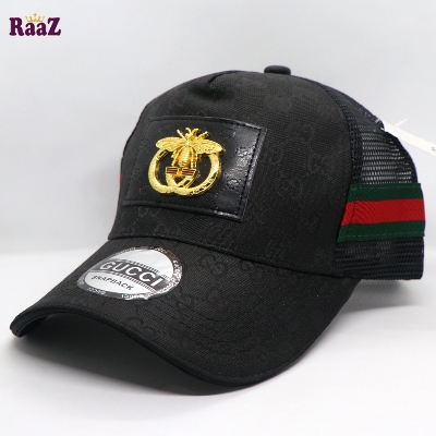 Picture of Black Half Net GG Metal Logo Premium Imported Cap