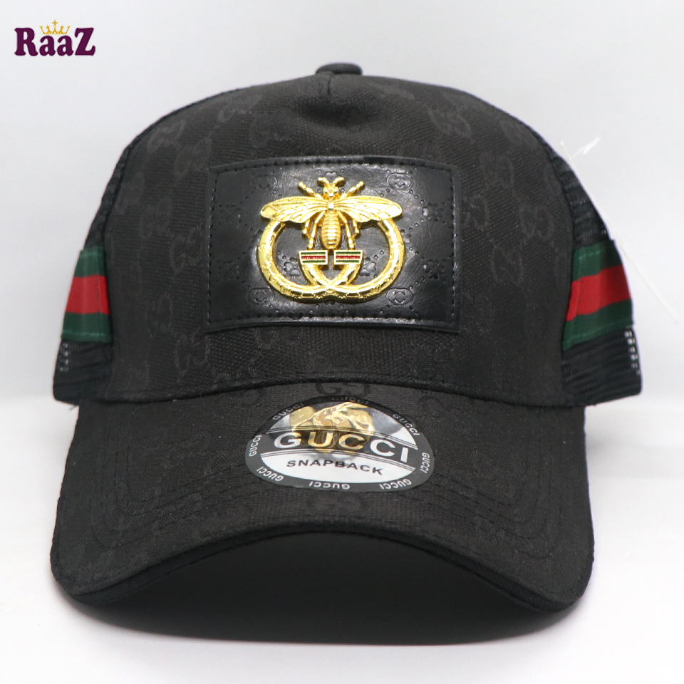 Picture of Black Half Net GG Metal Logo Premium Imported Cap