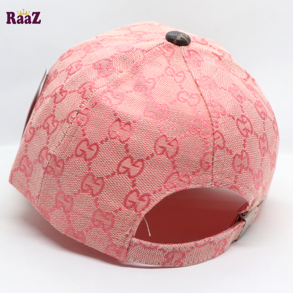 Picture of Pink GG Leather Logo Dual Tone Premium Imported Cap