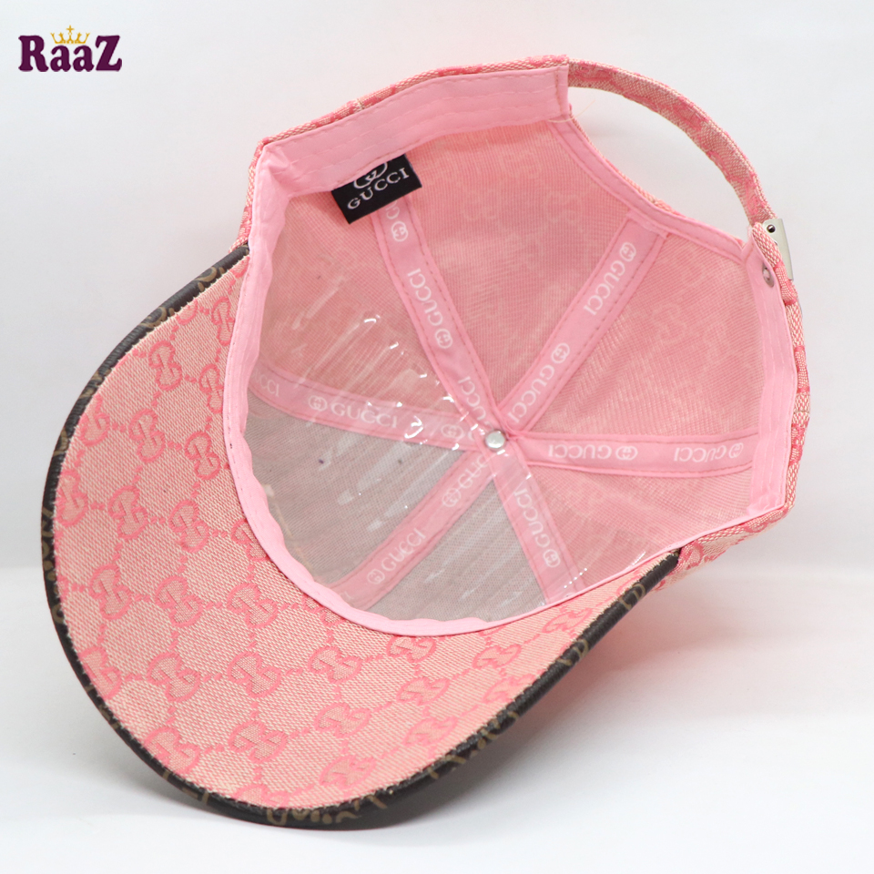 Picture of Pink GG Leather Logo Dual Tone Premium Imported Cap