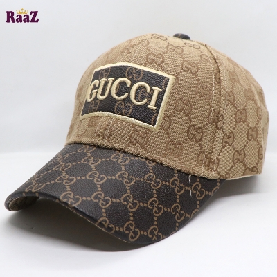 Picture of Brown GG Leather Logo Dual Tone Premium Imported Cap