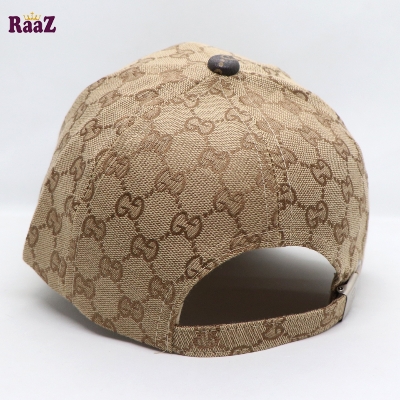 Picture of Brown GG Leather Logo Dual Tone Premium Imported Cap