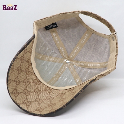 Picture of Brown GG Leather Logo Dual Tone Premium Imported Cap