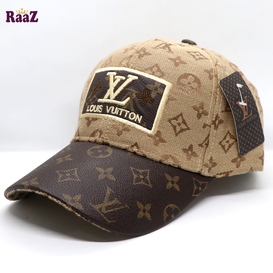 Picture of Brown Coffee Leather Dual Tone Imported Curved Visor Cap