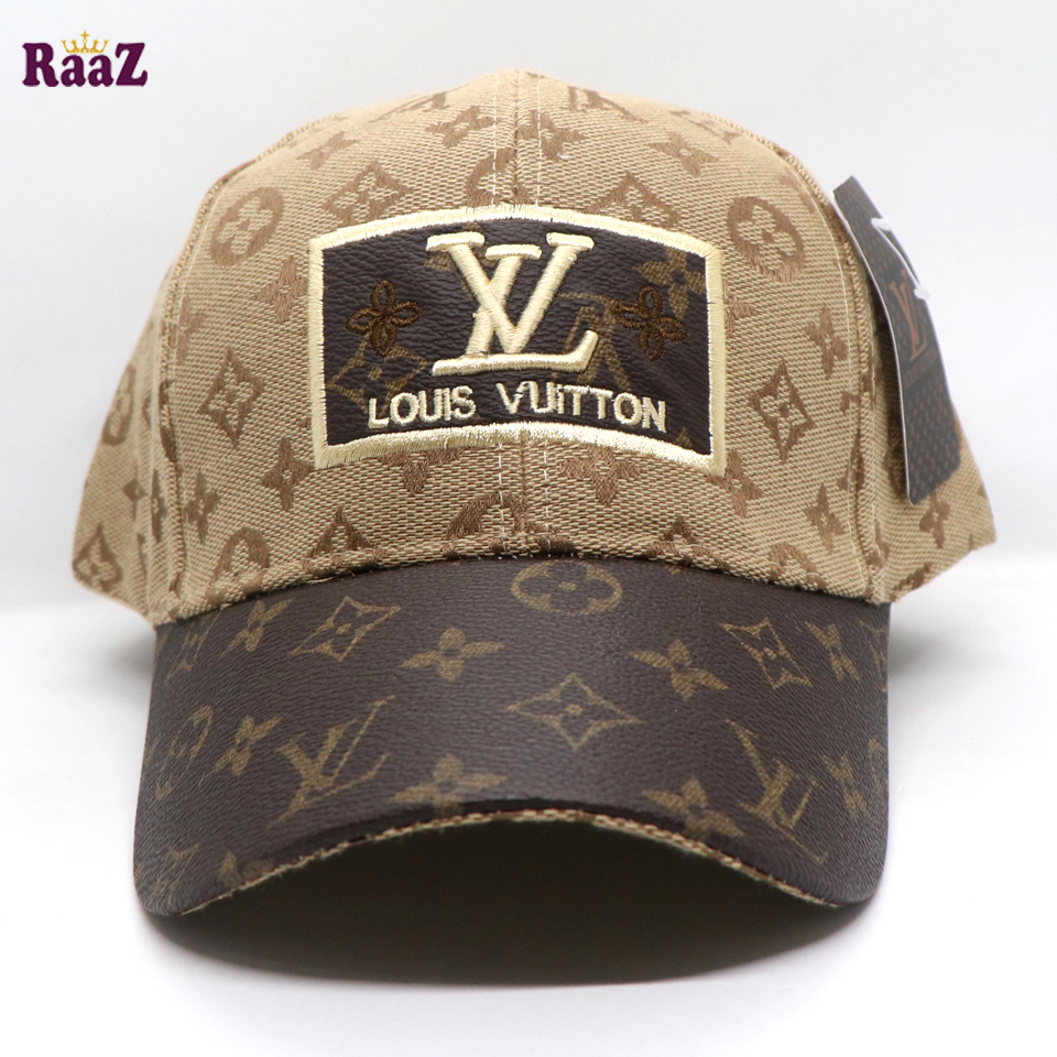 Picture of Brown Coffee Leather Dual Tone Imported Curved Visor Cap