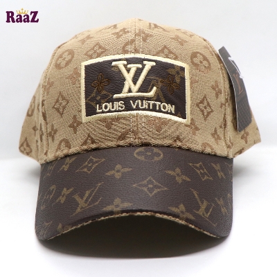 Picture of Brown Coffee Leather Dual Tone Imported Curved Visor Cap