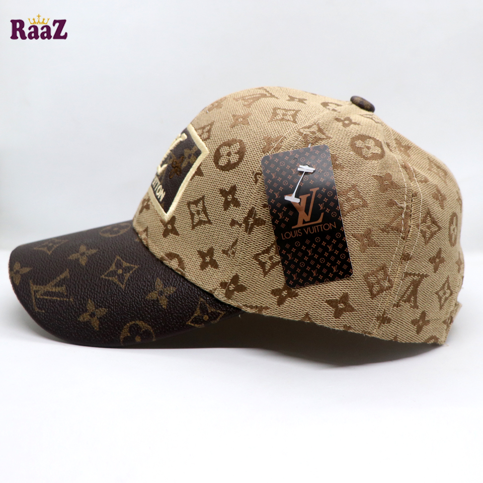 Picture of Brown Coffee Leather Dual Tone Imported Curved Visor Cap