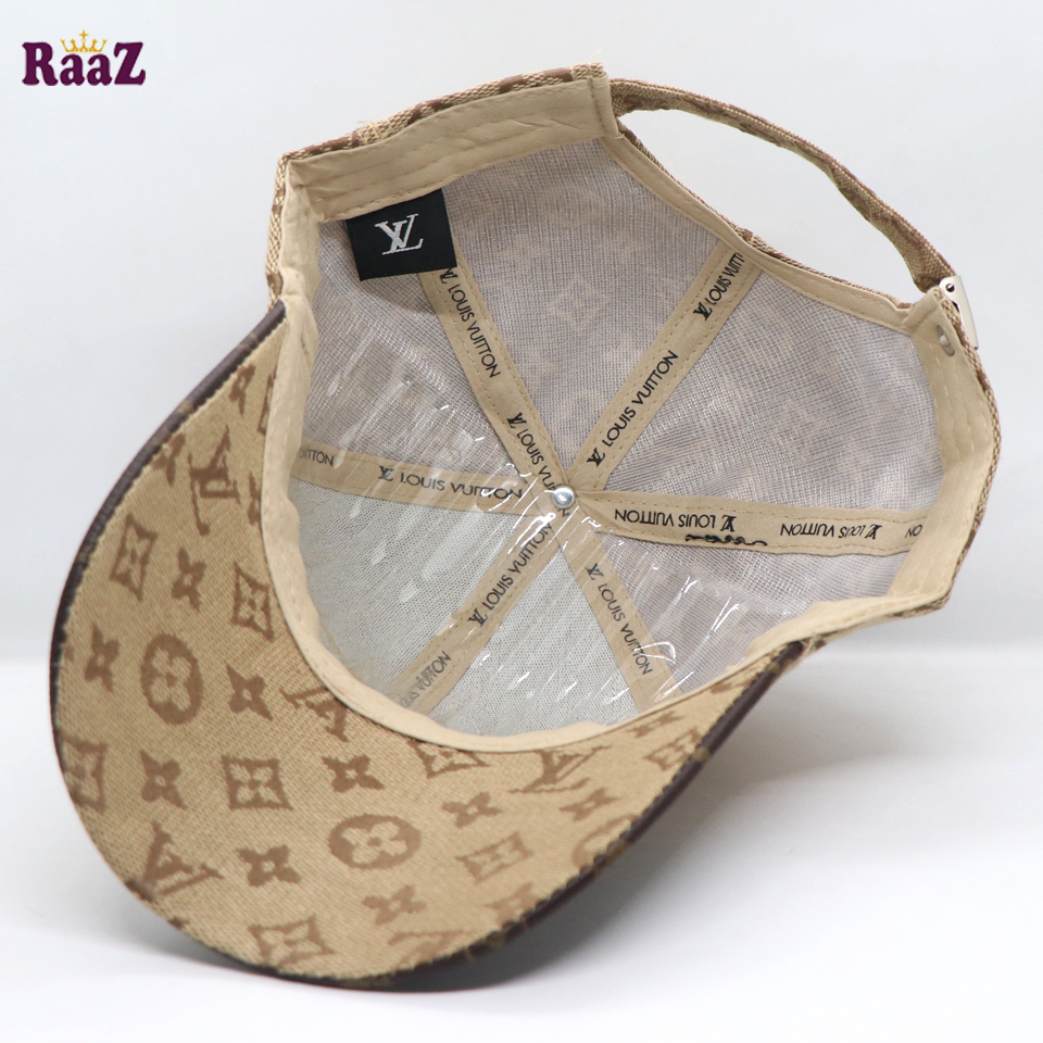 Picture of Brown Coffee Leather Dual Tone Imported Curved Visor Cap